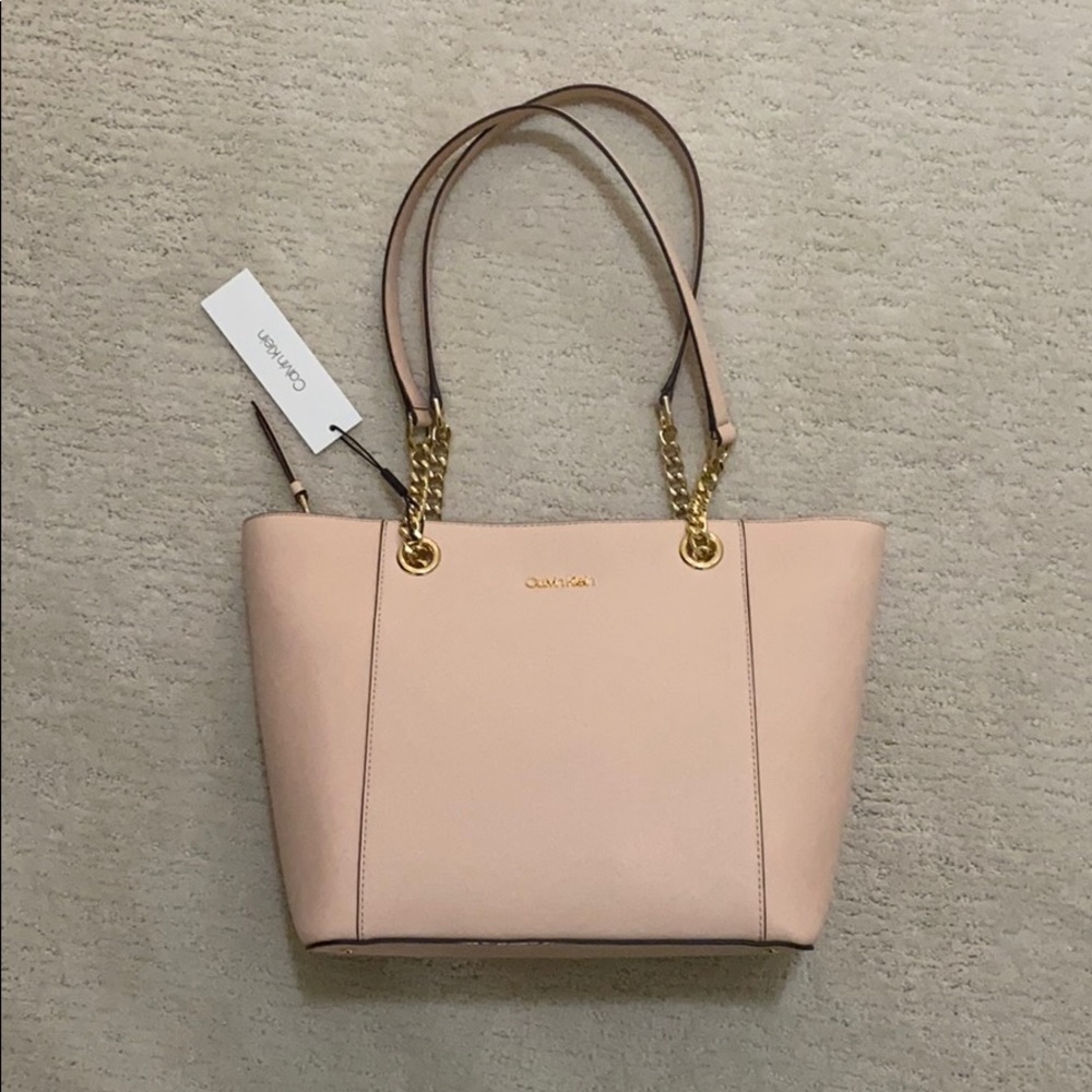 Calvin Klein Leather Tote Bag